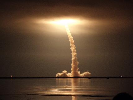 space shuttle launch. of a space shuttle launch