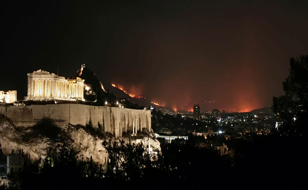 wildfires-in-athens-parthenon