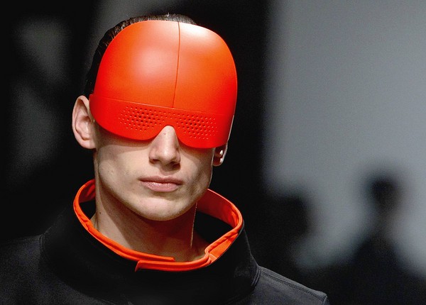 fashion week red cyborg