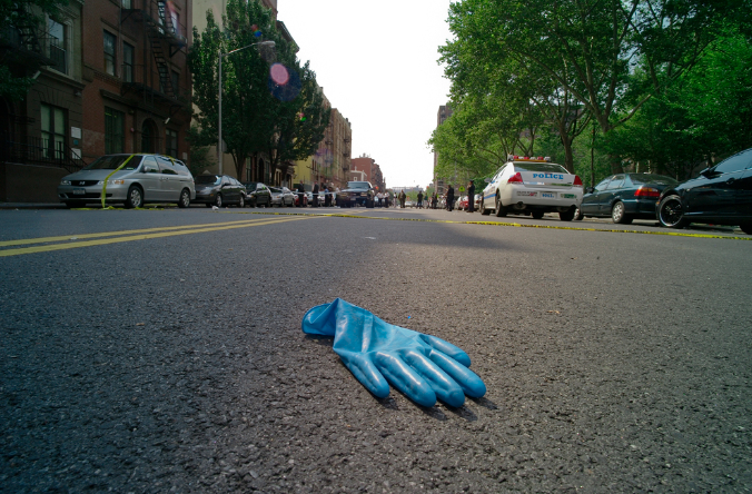 rubber glove on NY street